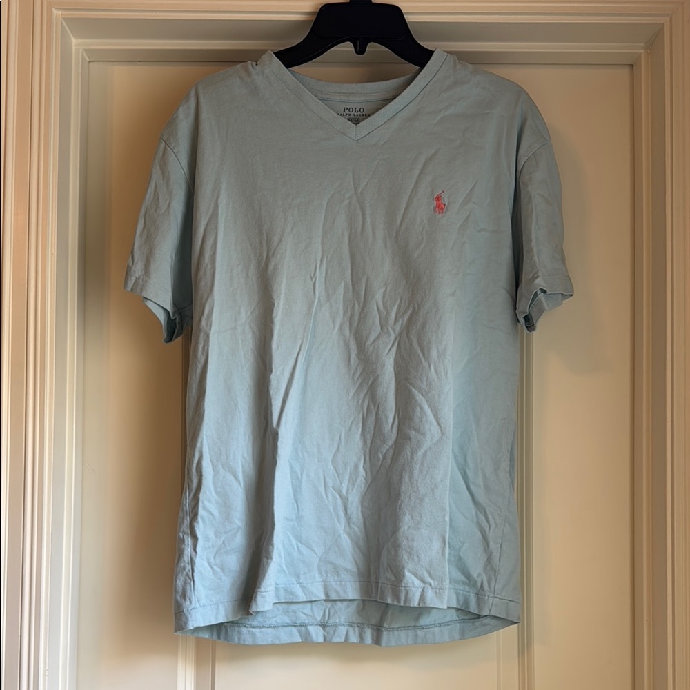Polo by Ralph Lauren Sky Blue V-Neck Tee